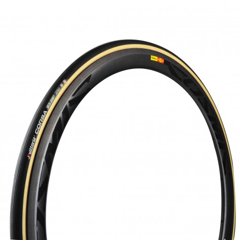 BOYAU VITTORIA CORSA GRAPHENE NOIR/BEIGE 700x23