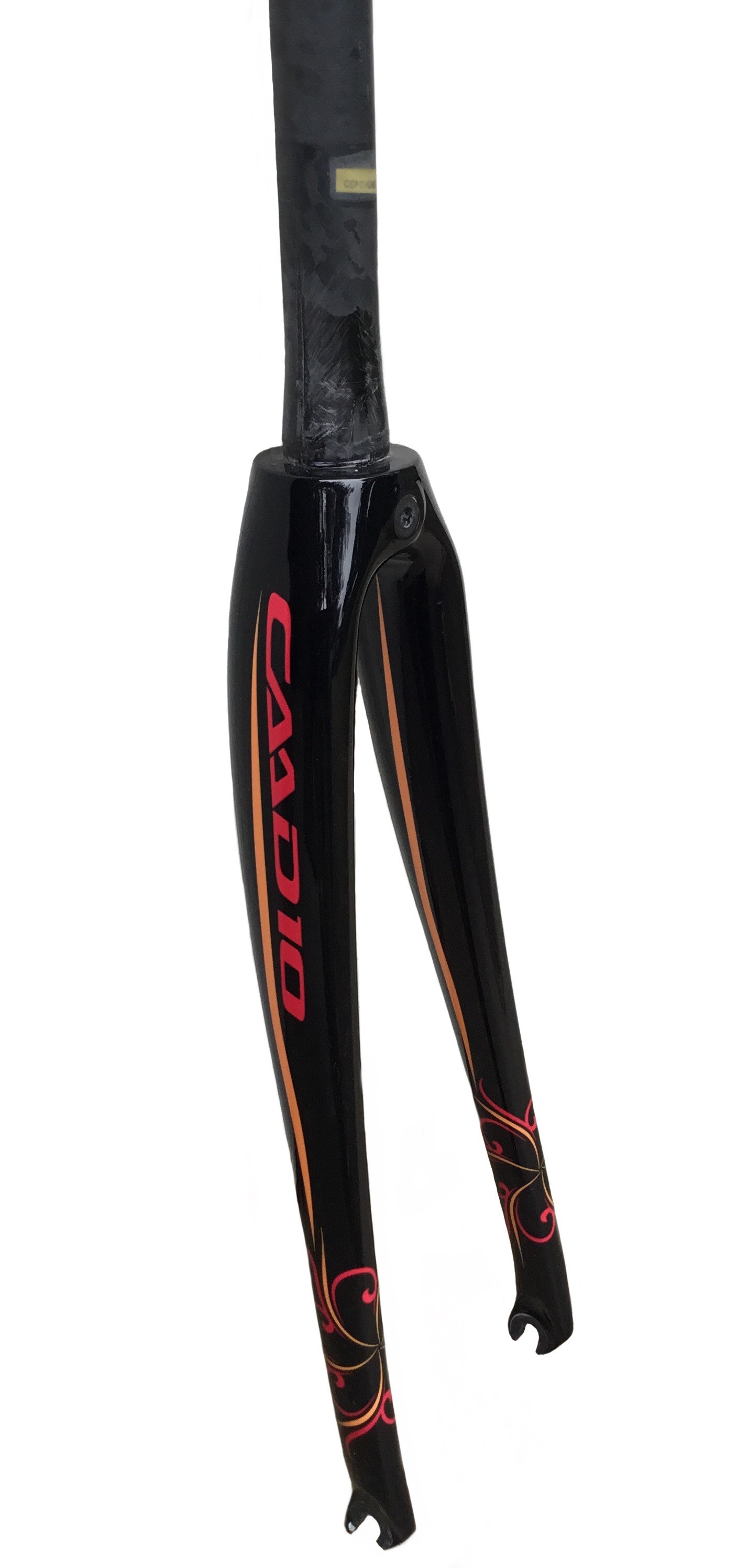 Fourche Carbone Cannondale CAD10 / SuperSix - 1 1/8, Rigide, Blanc/vert