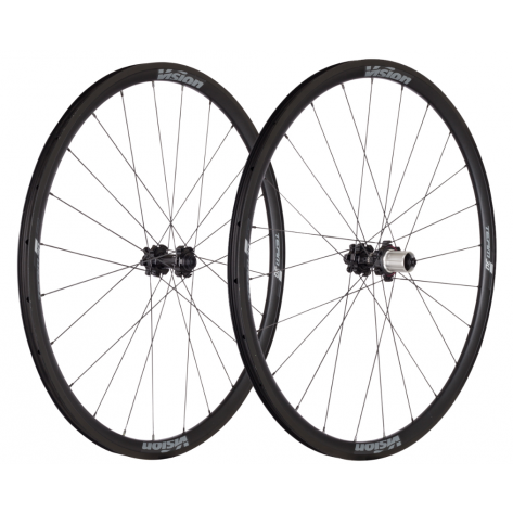 Paire de Roues VISION TEAM 30 DISC à Pneus (Center Lock) TAø12 grey shim